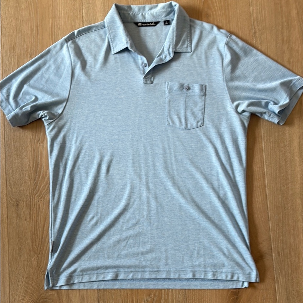 Travis Mathew Blue Polo Shirt Classic Short Sleeve